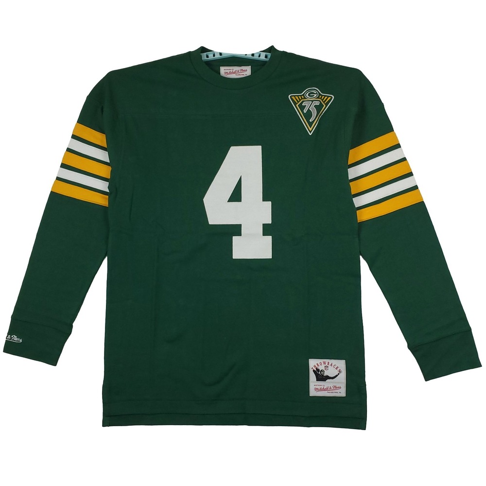 Brett Favre Green‎ Bay Packers Mitchell & Ness NFL Large Sweatshirt Green #4 New